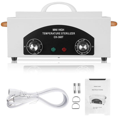 Soiiw Hochtemperatur-Sterilisator Autoklav 110V 300W für Nagelwerkzeuge, Dentalwerkzeuge, 1,5L Trockenhitze-Sterilisator für Metallwerkzeuge mit Griff