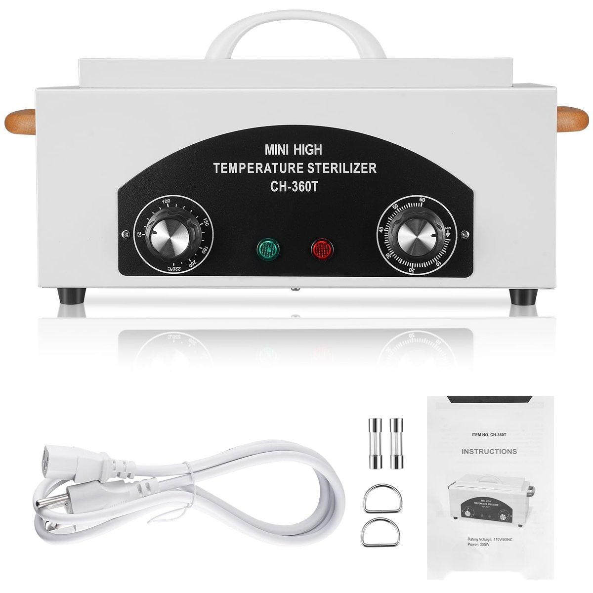 Soiiw Hochtemperatur-Sterilisator Autoklav 110V 300W für Nagelwerkzeuge, Dentalwerkzeuge, 1,5L Trockenhitze-Sterilisator für Metallwerkzeuge mit Griff