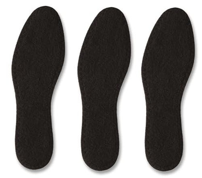 Pedag Summer Einlegesohlen aus reiner Baumwollfrottee, handgefertigt in Deutschland, absorbiert Schweiß & kontrolliert Gerüche, ideal für das Tragen ohne Socken, waschbar, US Damen 8/ Herren 5/ EU 38, Schwarz, 3 Paar