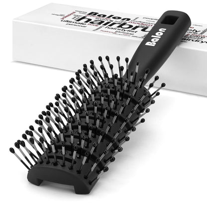 BALON Haarbürste für Frauen & Männer, Speed Dry Vent Haarbürste, schmerzfreie Entwirrbürste für nasses & trockenes Haar, Lockenbürste (Schwarz)