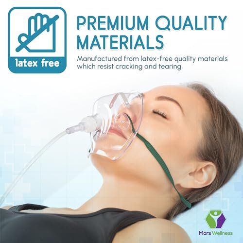 Mars Wellness Sauerstoffschlauch - Premium klarer, knickfester Sauerstoffschlauch - 2,1 m - 3er-Pack