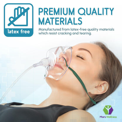 Mars Wellness Sauerstoffschlauch - Premium klarer, knickfester Sauerstoffschlauch - 2,1 m - 3er-Pack