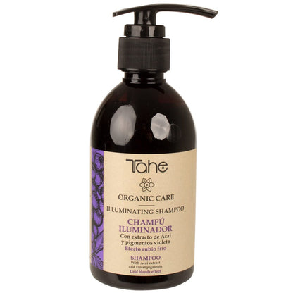 Tahe Organic Care Illuminating Shampoo Cool Blonde Effect 300ml – Aufhellendes Shampoo für kühles Blond