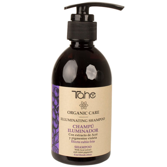 Tahe Organic Care Illuminating Shampoo Cool Blonde Effect 300ml – Aufhellendes Shampoo für kühles Blond