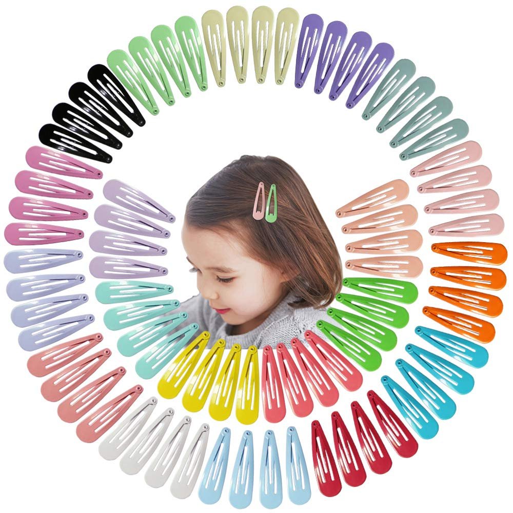 80-teilige Haarklammern von JIARON – 5 cm rutschfeste Metall-Haarspangen für Mädchen, Kinder, Babys und Frauen (20 Farben)
