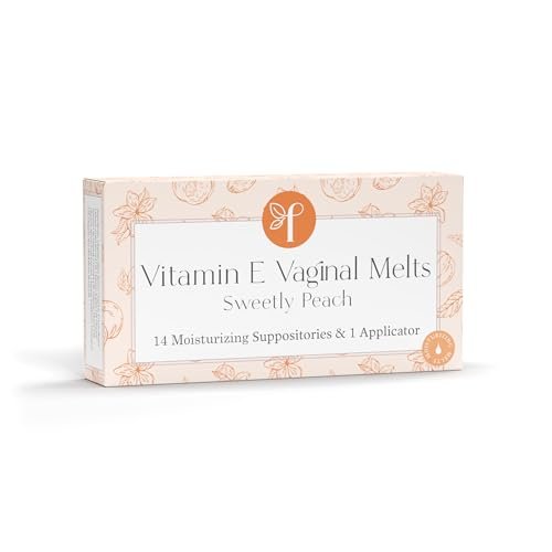 Femallay Bio-Vitamin-E Vaginalzäpfchen – Feuchtigkeit, Komfort & Hydration – Süsser Pfirsich, 14 Stück