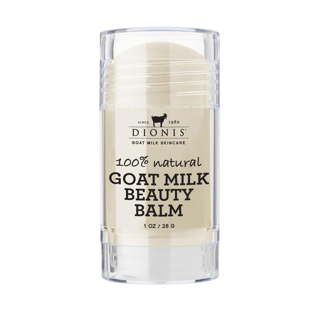Dionis Ziegenmilch Hautpflege Multi-Purpose Feuchtigkeitsspendender Beauty-Balsam für Gesicht, Lippen, Augen und Hals mit Sheabutter und Kokosöl – Tierversuchsfrei, Parabenfrei, Nicht Fettend – 28g Leichter Kokosduft