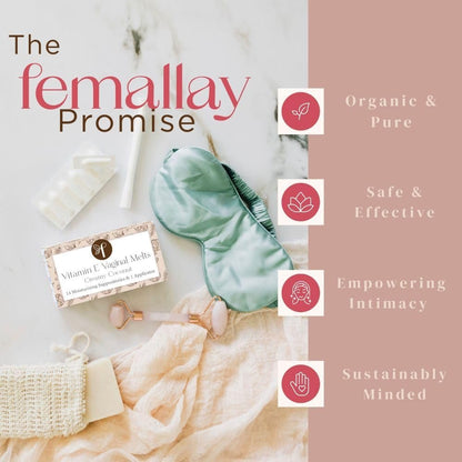 Femallay Bio-Vaginalzäpfchen mit Kokos – Feuchtigkeitsspender & Erfrischung – 14 Stück + Applikator