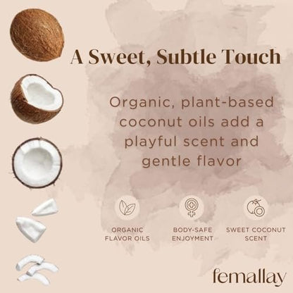 Femallay Bio-Vaginalzäpfchen mit Kokos – Feuchtigkeitsspender & Erfrischung – 14 Stück + Applikator