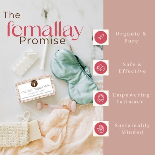 Femallay Bio-Vaginalzäpfchen mit Kokos – Feuchtigkeitsspender & Erfrischung – 14 Stück + Applikator