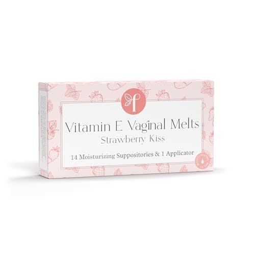 Femallay Bio-Vitamin-E-Vaginalmeltz – Für natürliche Feuchtigkeit, Komfort & Hydratation – Erdbeerkuss, 1-Pack (14 Stück)