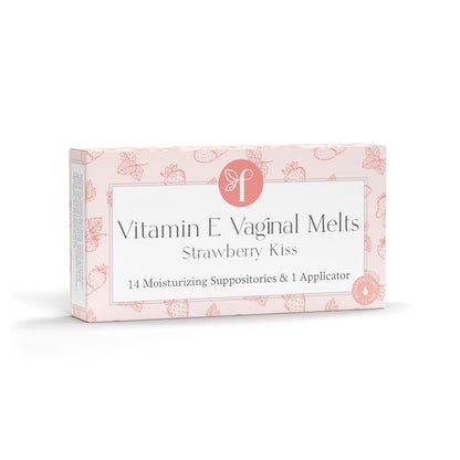 Femallay Bio-Vitamin-E-Vaginalmeltz – Für natürliche Feuchtigkeit, Komfort & Hydratation – Erdbeerkuss, 1-Pack (14 Stück)