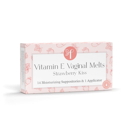 Femallay Bio-Vitamin-E-Vaginalmeltz – Für natürliche Feuchtigkeit, Komfort & Hydratation – Erdbeerkuss, 1-Pack (14 Stück)