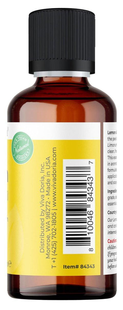 Viva Doria 100% reines Zitronenöl aus den USA, unverdünnt, lebensmittelecht, 30 ml (1 Fl Oz)