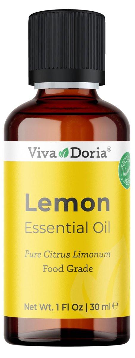 Viva Doria 100% reines Zitronenöl aus den USA, unverdünnt, lebensmittelecht, 30 ml (1 Fl Oz)