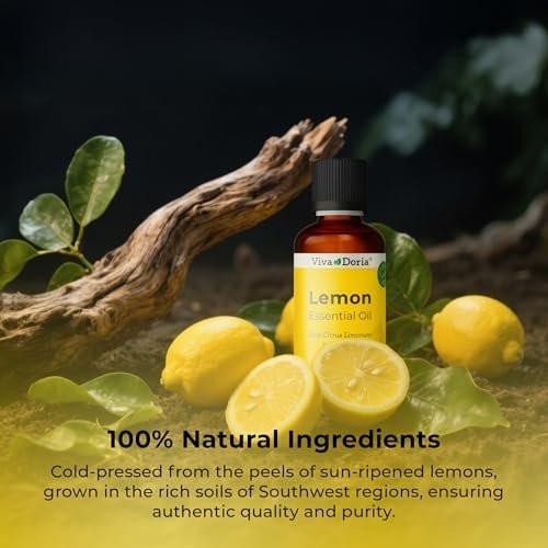 Viva Doria 100% reines Zitronenöl aus den USA, unverdünnt, lebensmittelecht, 30 ml (1 Fl Oz)