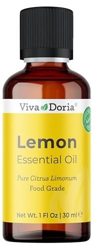 Viva Doria 100% reines Zitronenöl aus den USA, unverdünnt, lebensmittelecht, 30 ml (1 Fl Oz)
