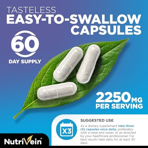 Nutrivein Premium Multi-Kollagen Kapseln 2250 mg – 180 leicht zu schluckende Kollagenkapseln: Typ I, II, III, V, X hydrolysierte Proteinpeptide für Frauen und Männer – Anti-Aging, Gelenke, Haare, Haut, Knochen & Nägel