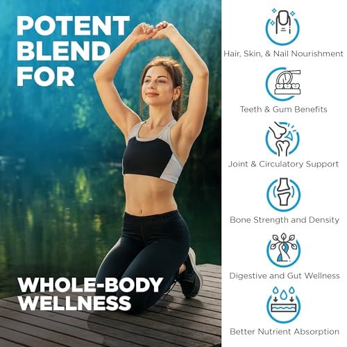 Nutrivein Premium Multi-Kollagen Kapseln 2250 mg – 180 leicht zu schluckende Kollagenkapseln: Typ I, II, III, V, X hydrolysierte Proteinpeptide für Frauen und Männer – Anti-Aging, Gelenke, Haare, Haut, Knochen & Nägel