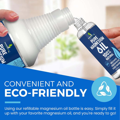 Reines Magnesiumöl Spray 12oz – Topisches Magnesiumspray für Schlaf & Füße – Extra stark – USP-Qualität – 100% natürlich und organisch – gegen Muskelkater & Krämpfe – Weniger Stichgefühl – Weniger Juckreiz – Hergestellt in USA