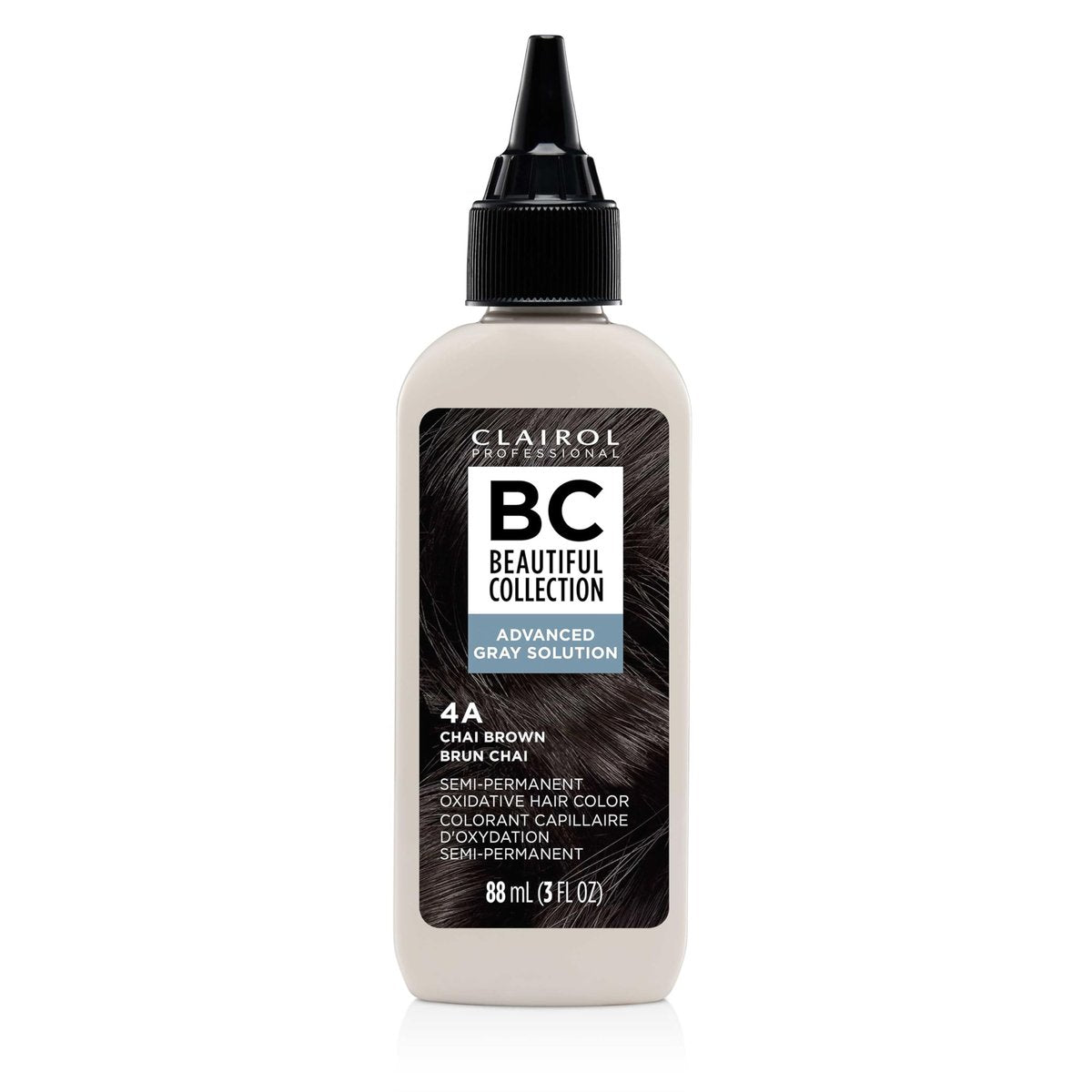 Clairol Professional Beautiful Collection Advanced Gray Solutions, 4A Chai Brown, 3 oz – Pflegende Semi-Permanente Haarfarbe für graues Haar