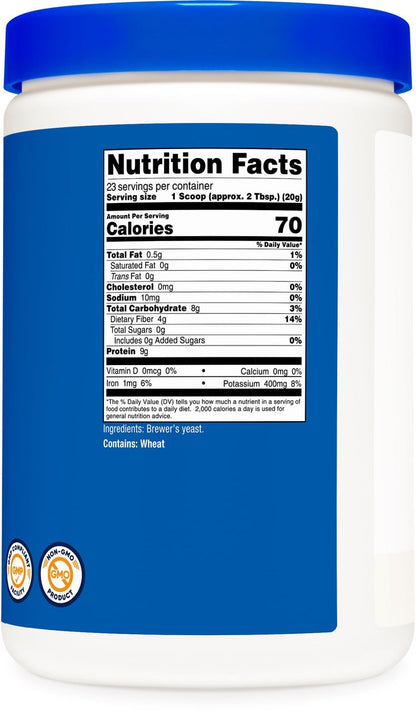 Nutricost Bierhefe Pulver 1LB (453g) – Non-GMO, Vegetarierfreundlich