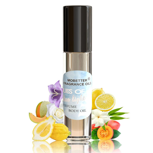 Hues Of Blue Light Women Perfume Body Oil – Langanhaltender, floral-fruchtiger Duft für Frauen, Reisegröße, inspiriert von Light Blue