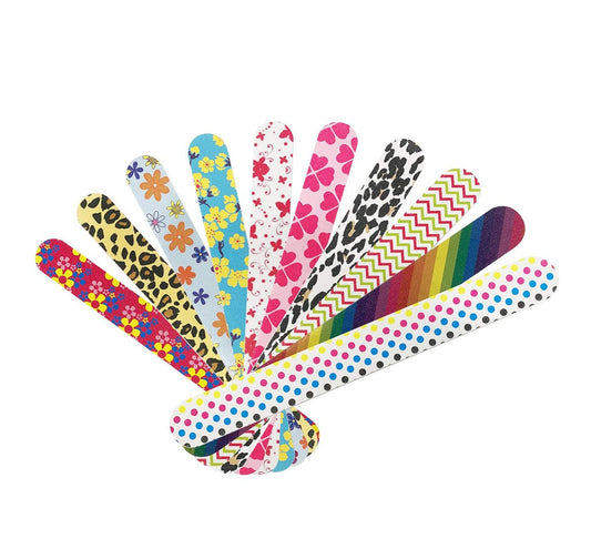 HeeYaa Nagelfeile 10 Stück Professionelle Doppelseitige 100/180 Grit Nagelfeilen Feilenblock Bunte Maniküre Pediküre Werkzeuge und Nagelpolierfeilen