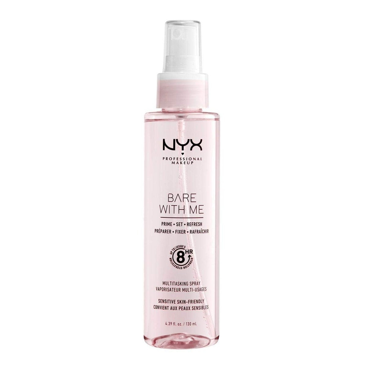 NYX PROFESSIONAL MAKEUP Bare With Me Multitasking Primer & Setting Spray, feuchtigkeitsspendend, bis zu 8 Stunden Halt, vegan, 4,39 Fl Oz