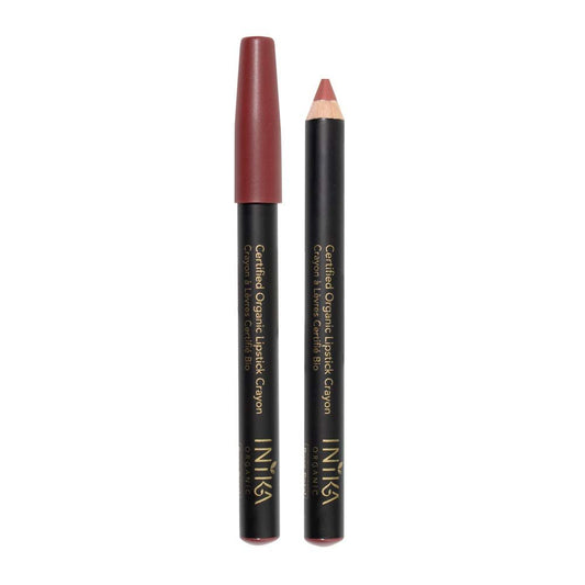 INIKA Organic Long Lasting Lip Crayon – Vegan Lippenstift & Lipliner in einem, Rose Petal, 3 g
