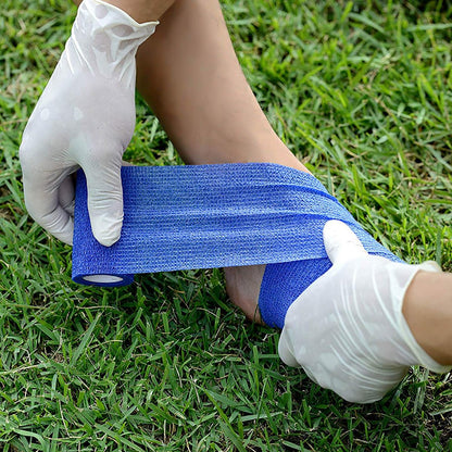 Selbstklebende elastische Mullbinden 6 Stück 7,5 cm x 4,5 m, medizinisches Tape, atmungsaktiv, dehnbar, für Sport und Erste Hilfe, weiß