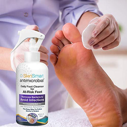 SkinSmart Daily Foot Cleanser für fortgeschrittene Fußhygiene – 8 Unzen Sprühflasche