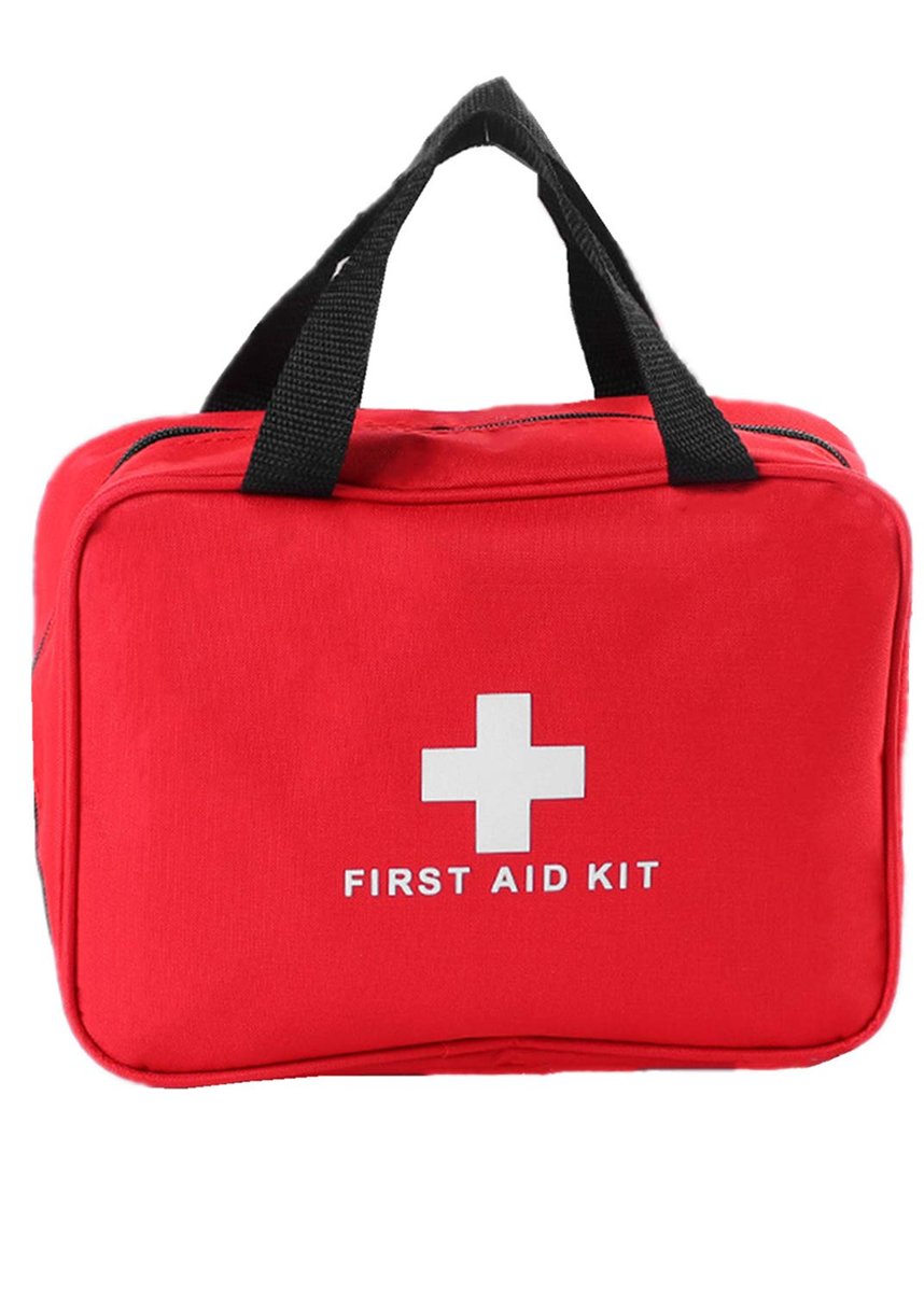 PAXLAMB Erste-Hilfe-Tasche Rot – Leere Notfalltasche für Erste-Hilfe-Koffer, Auto, Werkstatt, Camping und Outdoor – 1 Stück