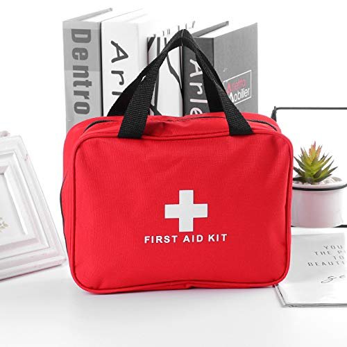 PAXLAMB Erste-Hilfe-Tasche Rot – Leere Notfalltasche für Erste-Hilfe-Koffer, Auto, Werkstatt, Camping und Outdoor – 1 Stück