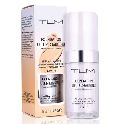 KOSIMI 30ml TLM Farbwechsel-Foundation – Weiße Basis passt sich Ihrem Hautton an