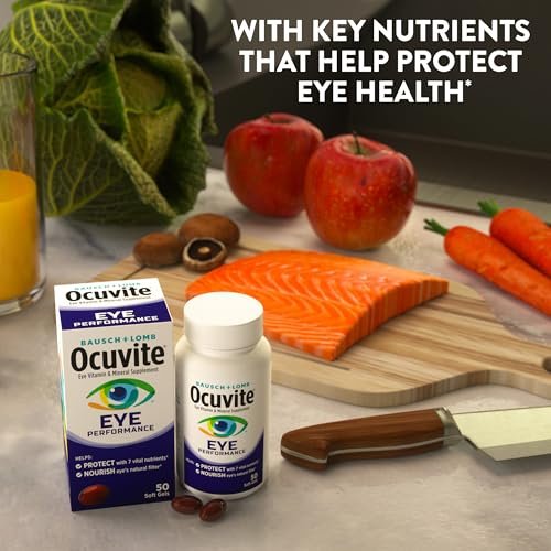 Ocuvite Eye Performance Vitamin- & Mineralergänzung mit Lutein, Zeaxanthin, Vitamin C, D, E, Zink und Omega-3 – 30 Weichkapseln