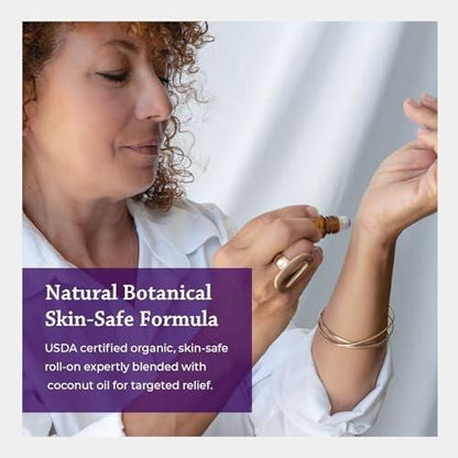 Silk Road Organic Bio-Lavendelöl Roll-On für Stressabbau, Schlaf, Ruhe & Entspannung | USDA-zertifiziertes Aromatherapie-Roller (10 ml)