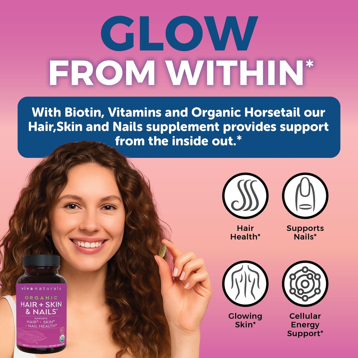 Biotin 5000 mcg für Haut, Haare und Nägel – Veganes Nahrungsergänzungsmittel mit Vitamin E, B-Vitaminen, Spirulina, Schachtelhalm und Superfood-Mischung zur Unterstützung der Keratinproduktion – 120 Kapseln