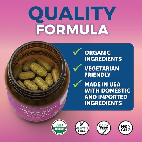 Biotin 5000 mcg für Haut, Haare und Nägel – Veganes Nahrungsergänzungsmittel mit Vitamin E, B-Vitaminen, Spirulina, Schachtelhalm und Superfood-Mischung zur Unterstützung der Keratinproduktion – 120 Kapseln