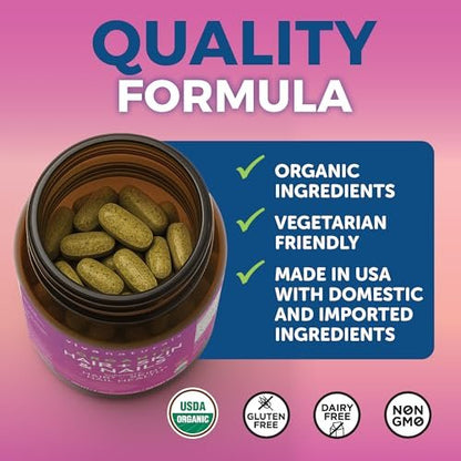 Biotin 5000 mcg für Haut, Haare und Nägel – Veganes Nahrungsergänzungsmittel mit Vitamin E, B-Vitaminen, Spirulina, Schachtelhalm und Superfood-Mischung zur Unterstützung der Keratinproduktion – 120 Kapseln