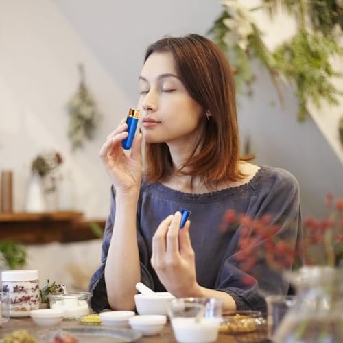 Bekith Set mit 8 leeren Aromatherapie-Inhalatoren, wiederverwendbare Naseninhalator-Röhrchen aus Aluminium und Glas, tragbare Naseninhalatoren mit 20 Baumwolldochten
