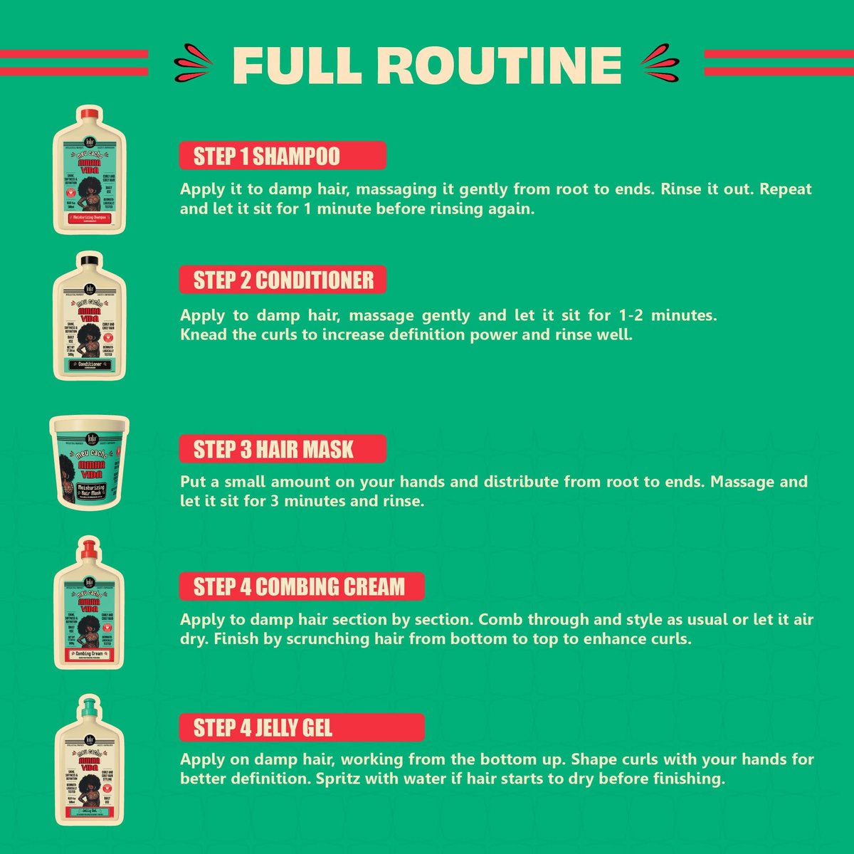 Lola From Rio Meu Cacho Minha Vida - Feuchtigkeitsspendende Haarmaske für trockenes, geschädigtes Lockenhaar - Repariert, Hydratisiert und Pflegt Tiefenwirksam - 470 ml
