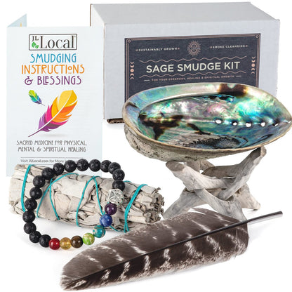 Weißer Salbei Smudging Set – Anfänger-Kit mit Anleitung & Segnungen