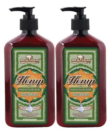 Malibu Tan Körperlotion für trockene Haut mit Hanf-Feuchtigkeitspflege, 18 fl oz (2 x 9 fl oz)