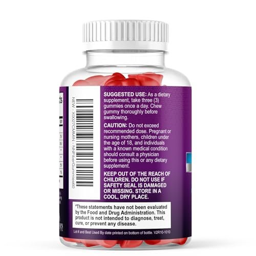 Faser Gummibärchen für Erwachsene – Tägliche Verdauungsgesundheit und Regelmäßigkeit – Lösliche Ballaststoffe 4 g pro Portion – Präbiotische Darmunterstützung – Pflanzlich – 60 Gummibärchen