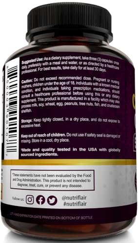 NutriFlair Multi Collagen Peptide 2250mg, 90 Kapseln – Typ I, II, III, V, X – Kollagenkomplex für Frauen und Männer – Hydrolysiertes Protein, gesundes Haar, Haut, Nägel – Non-GMO