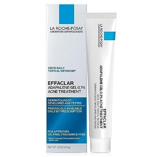 La Roche-Posay Effaclar Adapalen Gel 0,1% Akne Behandlung, Retinoid Creme, Akne Medikament Gel gegen Mitesser & Whiteheads, Ölfrei, Hilft bei der Beseitigung und Vorbeugung von Unreinheiten & verstopften Poren