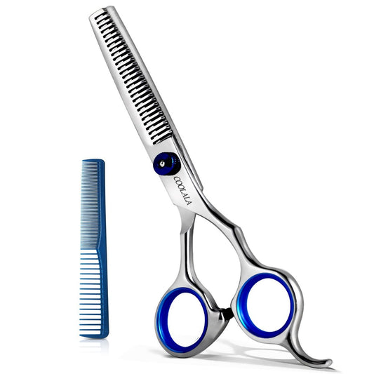 COOLALA Profi-Haarschneideschere aus Edelstahl, 6,5 Zoll, Friseurschere für Männer, Frauen, Erwachsene und Kinder
