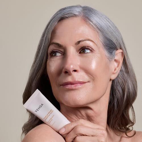 YENSA Tone Up Essential Glow Primer – Aufhellender & verschönernder Make-up Primer mit Superfood-Inhaltsstoffen, minimiert Poren, satinierter Schimmer, 30 ml