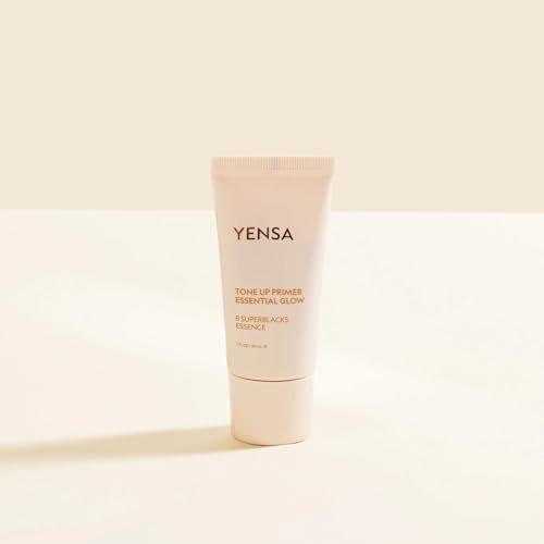YENSA Tone Up Essential Glow Primer – Aufhellender & verschönernder Make-up Primer mit Superfood-Inhaltsstoffen, minimiert Poren, satinierter Schimmer, 30 ml